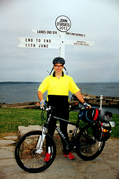 Mike Laird at John O'Groats